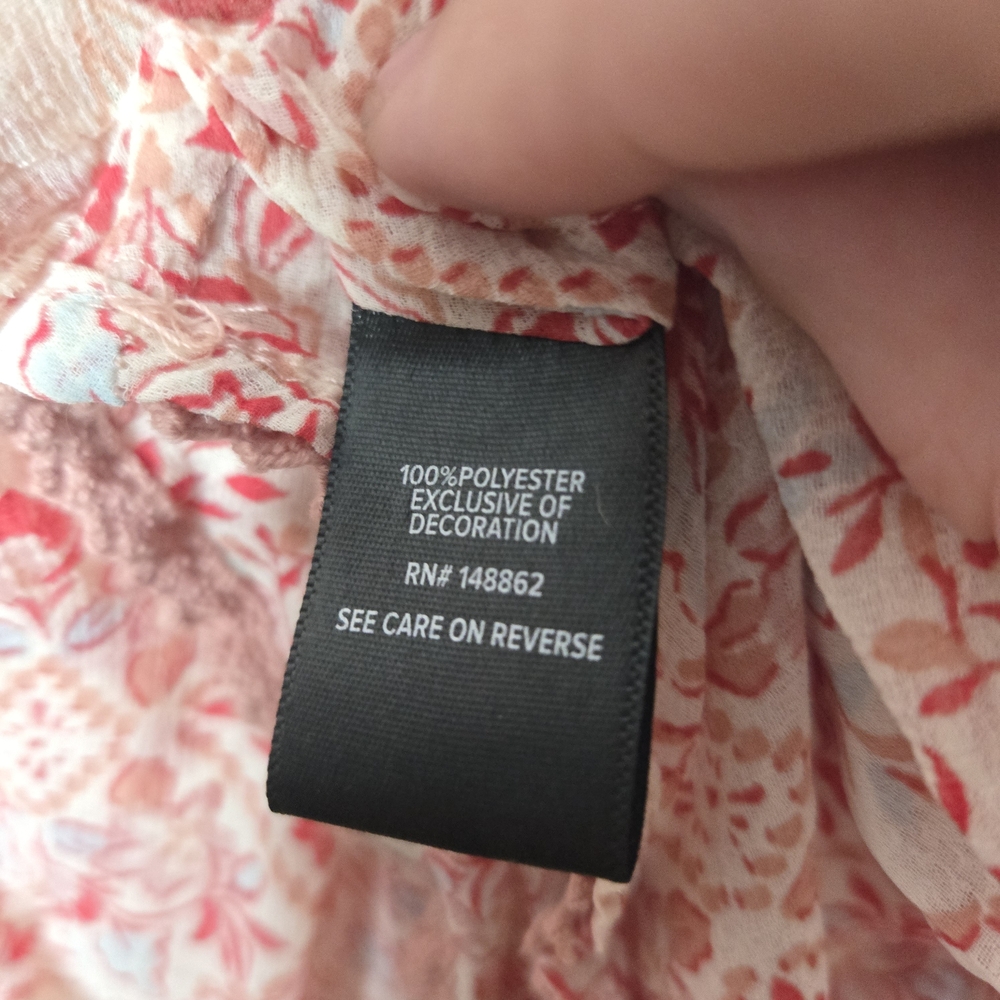 Torrid Pink and Cream Floral Kimono 2X - Picture 6 of 6